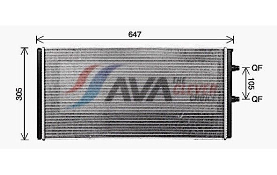 Radiator, engine cooling BW2604 Ava Quality Cooling