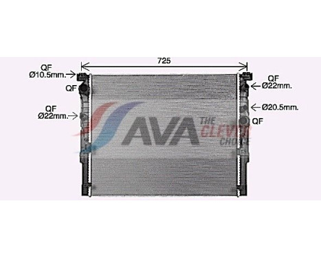 Radiator, engine cooling BW2618 Ava Quality Cooling, Image 2