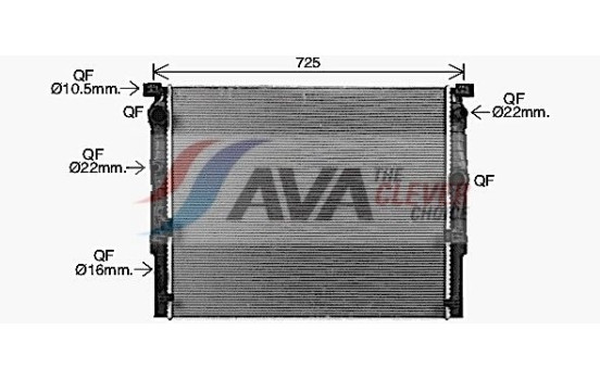 Radiator, engine cooling BW2620 Ava Quality Cooling, Image 2