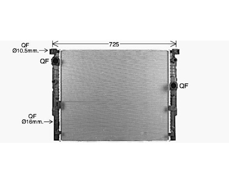 Radiator, engine cooling BW2623 Ava Quality Cooling