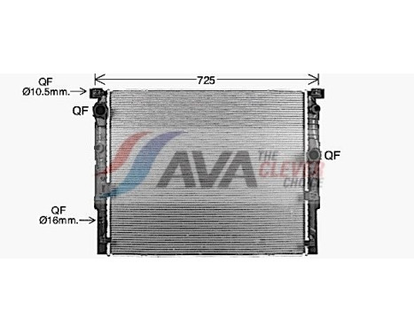 Radiator, engine cooling BW2623 Ava Quality Cooling, Image 2