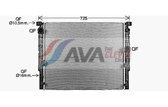 Radiator, engine cooling BW2623 Ava Quality Cooling, Image 2