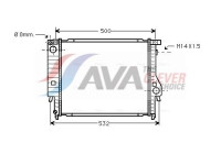 Radiator, engine cooling BWA2098 Ava Quality Cooling