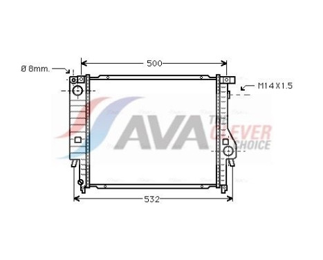 Radiator, engine cooling BWA2098 Ava Quality Cooling