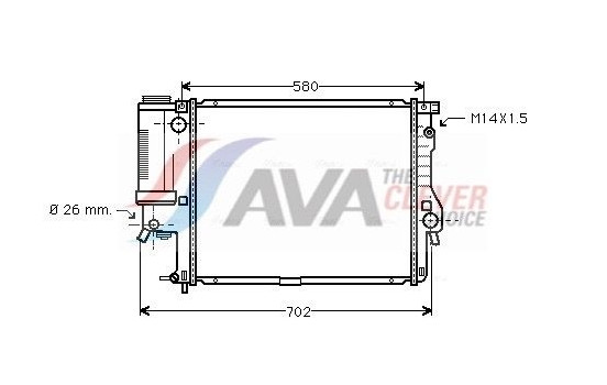 Radiator, engine cooling BWA2186 Ava Quality Cooling