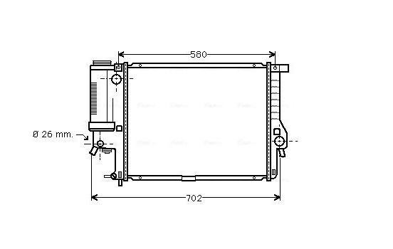 Radiator, engine cooling BWA2201 Ava Quality Cooling