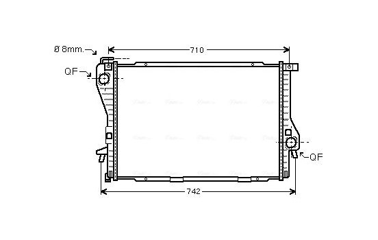 Radiator, engine cooling BWA2233 Ava Quality Cooling