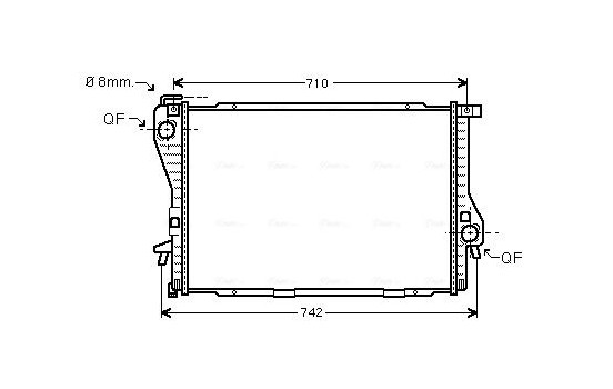 Radiator, engine cooling BWA2235 Ava Quality Cooling