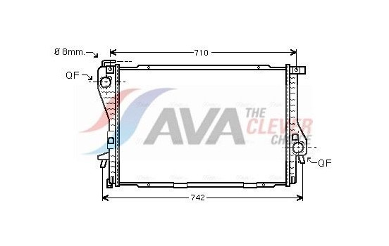 Radiator, engine cooling BWA2235 Ava Quality Cooling