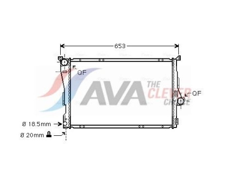 Radiator, engine cooling BWA2278 Ava Quality Cooling