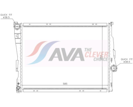 Radiator, engine cooling BWA2278 Ava Quality Cooling, Image 2