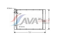 Radiator, engine cooling BWA2285 Ava Quality Cooling