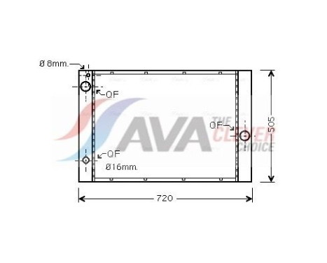 Radiator, engine cooling BWA2285 Ava Quality Cooling