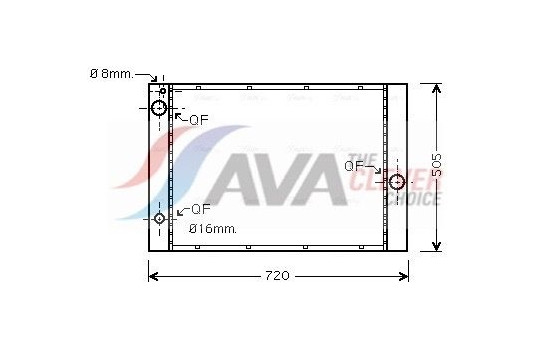 Radiator, engine cooling BWA2285 Ava Quality Cooling