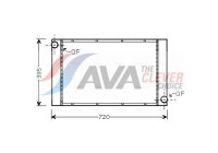 Radiator, engine cooling BWA2287 Ava Quality Cooling