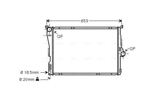 Radiator, engine cooling BWA2291 Ava Quality Cooling