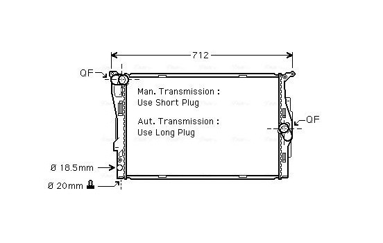 Radiator, engine cooling BWA2292 Ava Quality Cooling