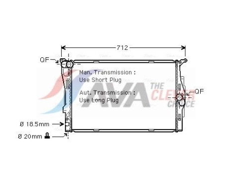Radiator, engine cooling BWA2292 Ava Quality Cooling