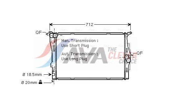 Radiator, engine cooling BWA2292 Ava Quality Cooling