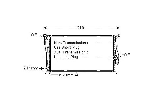 Radiator, engine cooling BWA2293 Ava Quality Cooling