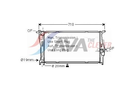 Radiator, engine cooling BWA2293 Ava Quality Cooling