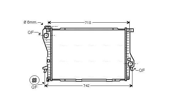 Radiator, engine cooling BWA2300 Ava Quality Cooling