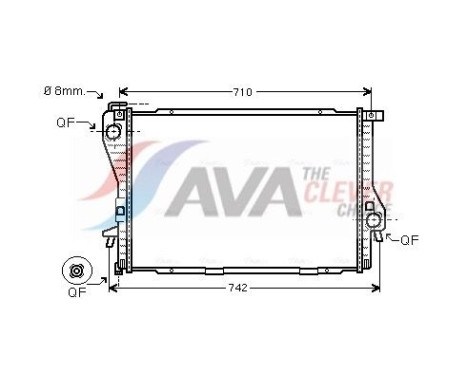 Radiator, engine cooling BWA2300 Ava Quality Cooling