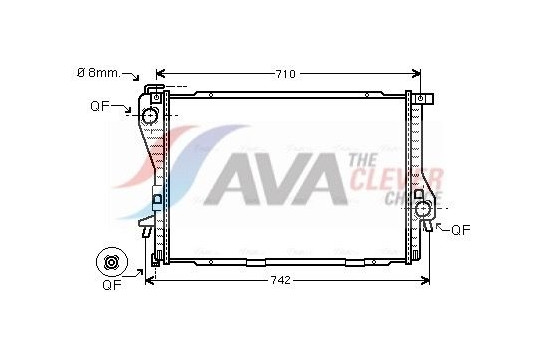 Radiator, engine cooling BWA2300 Ava Quality Cooling