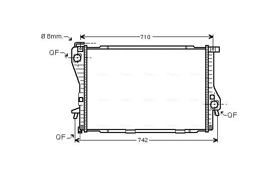 Radiator, engine cooling BWA2301 Ava Quality Cooling