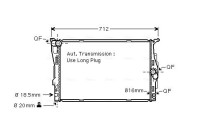 Radiator, engine cooling BWA2303 Ava Quality Cooling