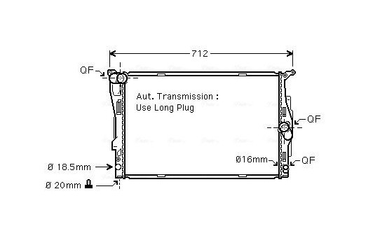 Radiator, engine cooling BWA2303 Ava Quality Cooling