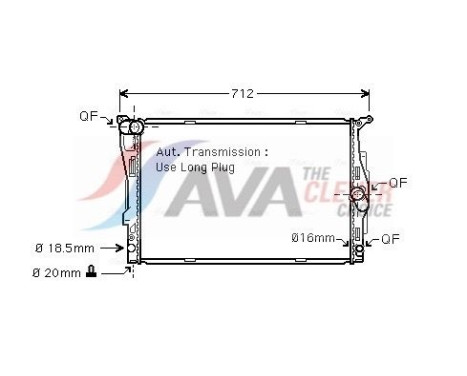 Radiator, engine cooling BWA2303 Ava Quality Cooling