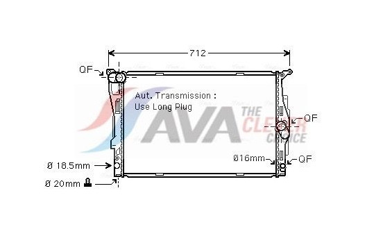 Radiator, engine cooling BWA2303 Ava Quality Cooling