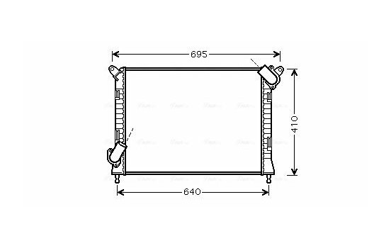 Radiator, engine cooling BWA2307 Ava Quality Cooling