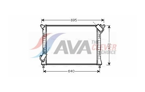 Radiator, engine cooling BWA2307 Ava Quality Cooling