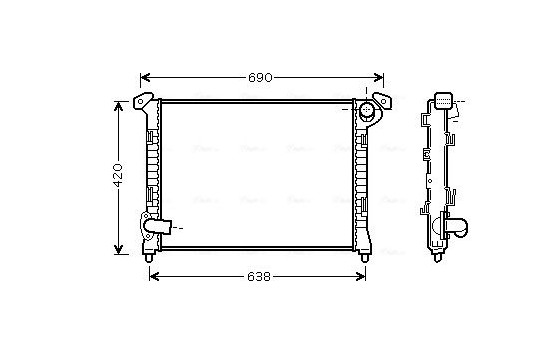 Radiator, engine cooling BWA2314 Ava Quality Cooling