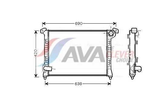 Radiator, engine cooling BWA2314 Ava Quality Cooling