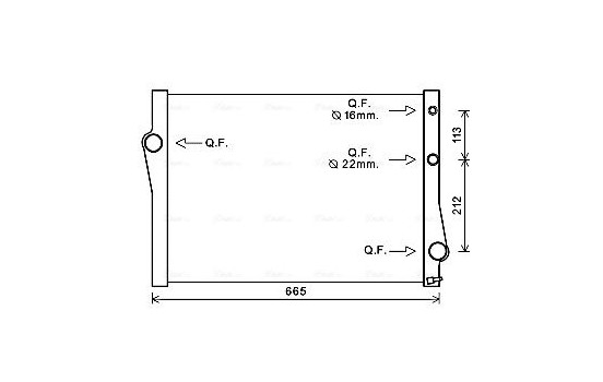 Radiator, engine cooling BWA2471 Ava Quality Cooling