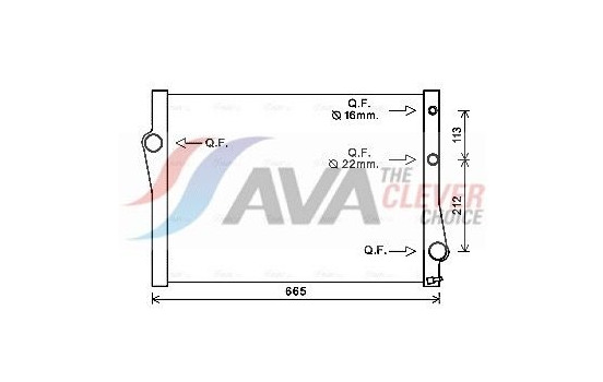 Radiator, engine cooling BWA2471 Ava Quality Cooling