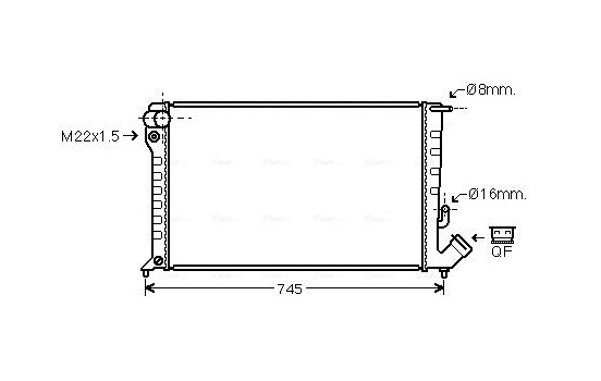 Radiator, engine cooling CN2152 Ava Quality Cooling