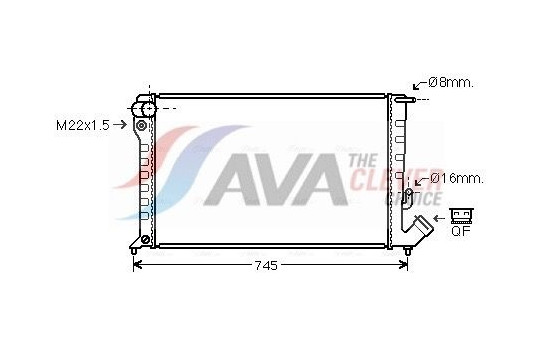 Radiator, engine cooling CN2152 Ava Quality Cooling