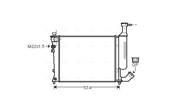 Radiator, engine cooling CN2167 Ava Quality Cooling