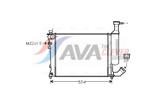 Radiator, engine cooling CN2167 Ava Quality Cooling