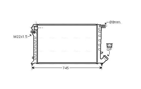 Radiator, engine cooling CN2193 Ava Quality Cooling