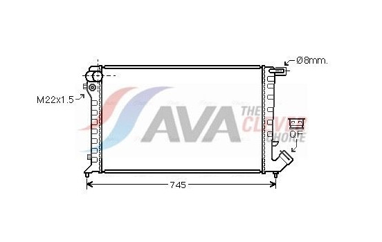 Radiator, engine cooling CN2193 Ava Quality Cooling