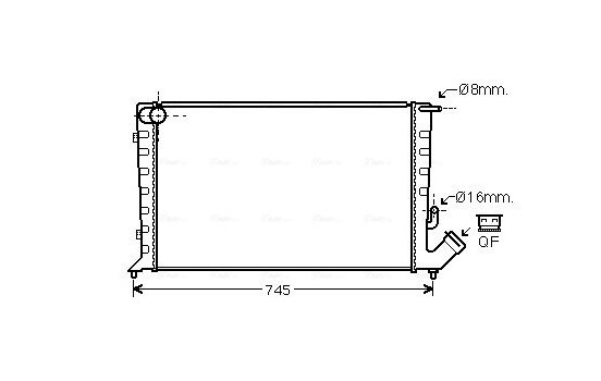 Radiator, engine cooling CN2211 Ava Quality Cooling