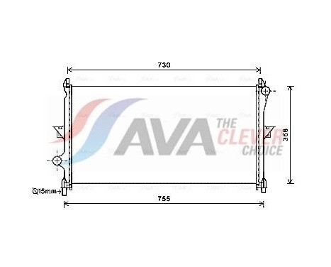 Radiator, engine cooling CN2278 Ava Quality Cooling