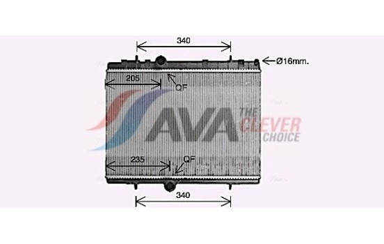 Radiator, engine cooling CN2328 Ava Quality Cooling