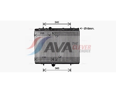 Radiator, engine cooling CN2334 Ava Quality Cooling