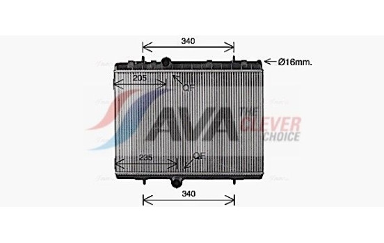 Radiator, engine cooling CN2334 Ava Quality Cooling